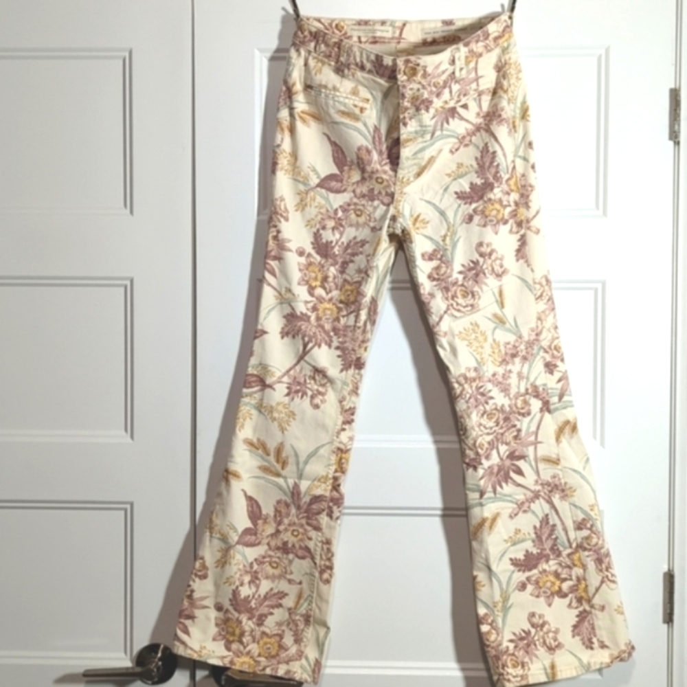 Pilcro High Rise Trouser Bootcut Printed Jeans